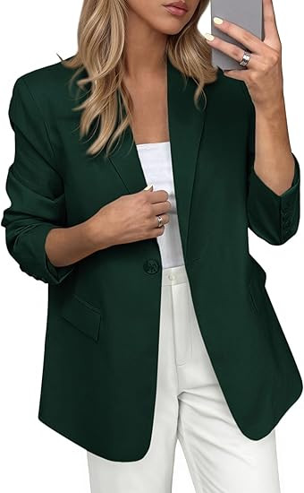 PRETTYGARDEN Blazers for Women Business Casual Outfits 2025 Fall Open Front Long Sleeve Suit Jack... | Amazon (US)