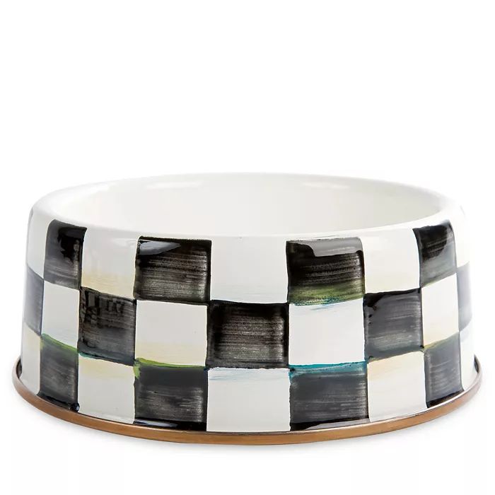 Mackenzie-Childs Courtly Check Enamel Pet Dish, Large | Bloomingdale's (US)