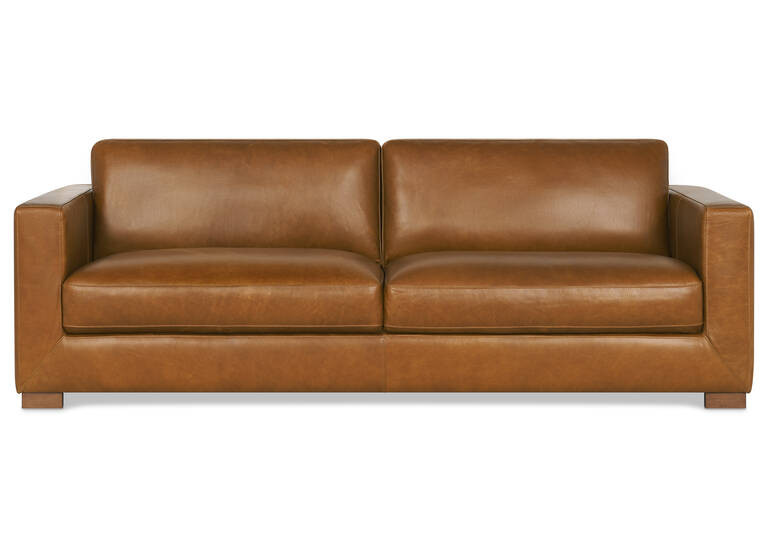 Gaetano Leather Sofa -Saddle Tan | Urban Barn