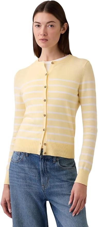 Gap Women's Crewneck Cardigan | Amazon (US)