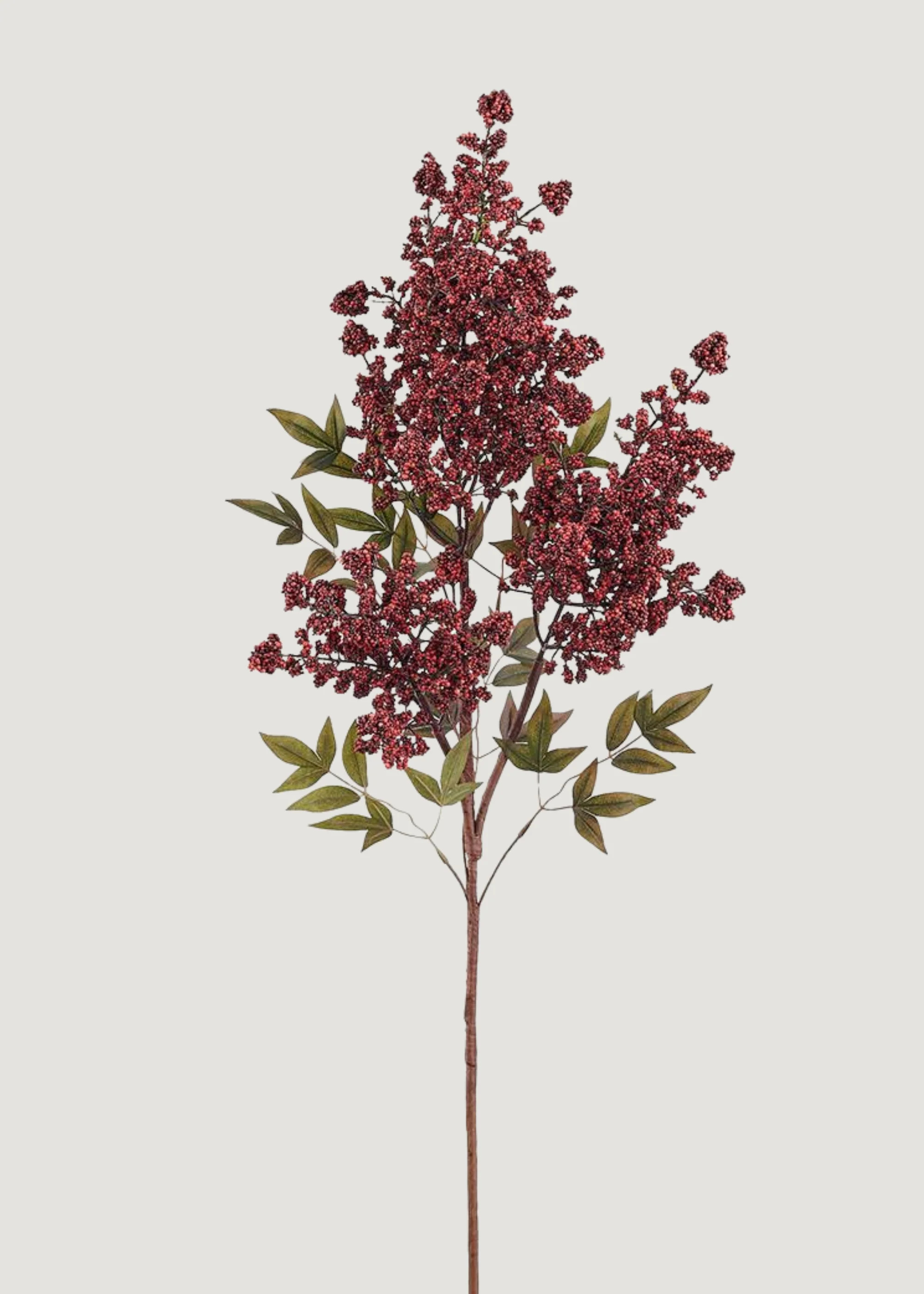 Artificial Nandina Berry Branch in Burgundy - 47" | Afloral