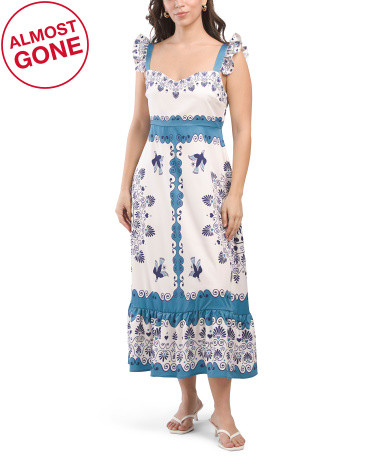 Ruffle Sleeve Maxi Dress | TJ Maxx