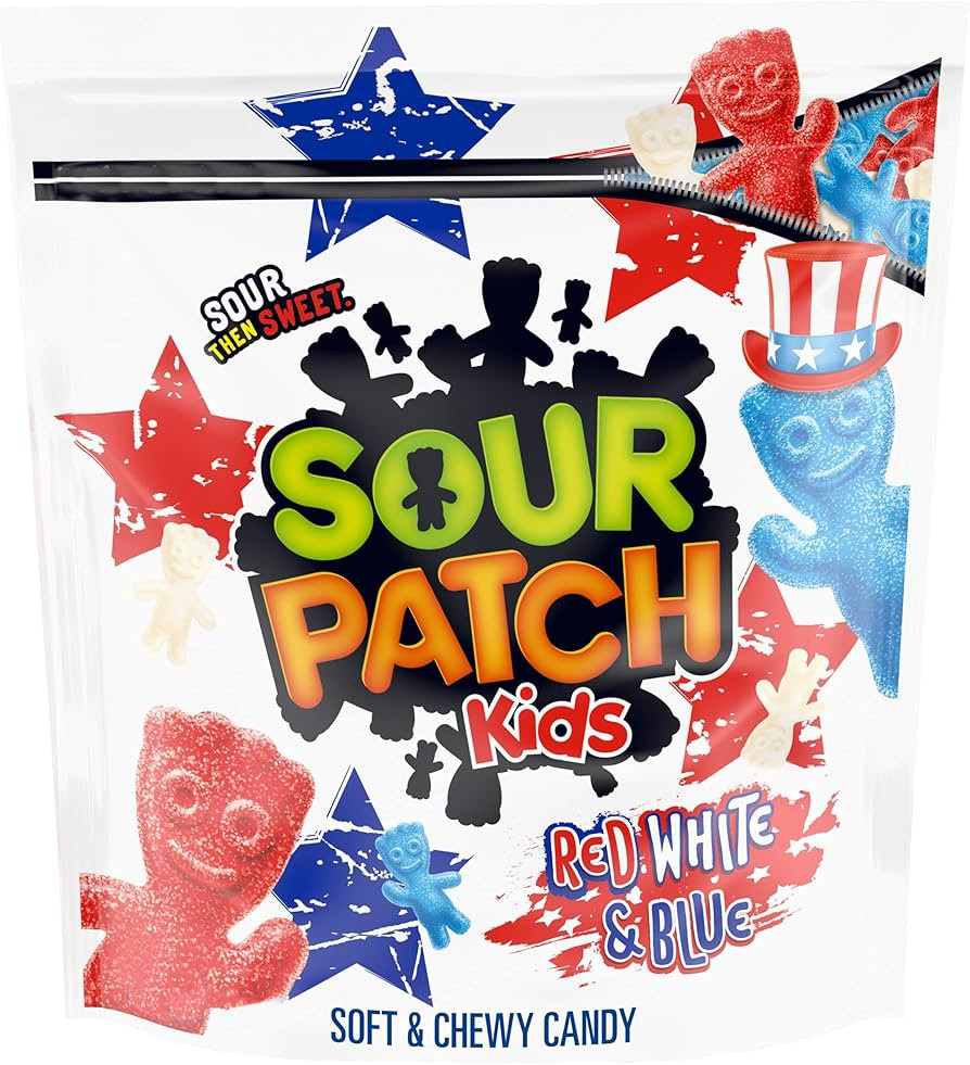 SOUR PATCH KIDS Red, White & Blue Soft & Chewy Candy, 1.8 lb | Amazon (US)