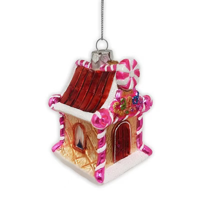 Sweet Treat Cottage Candy Lane House Glass Christmas Ornament| OrnamentallyYou | Target