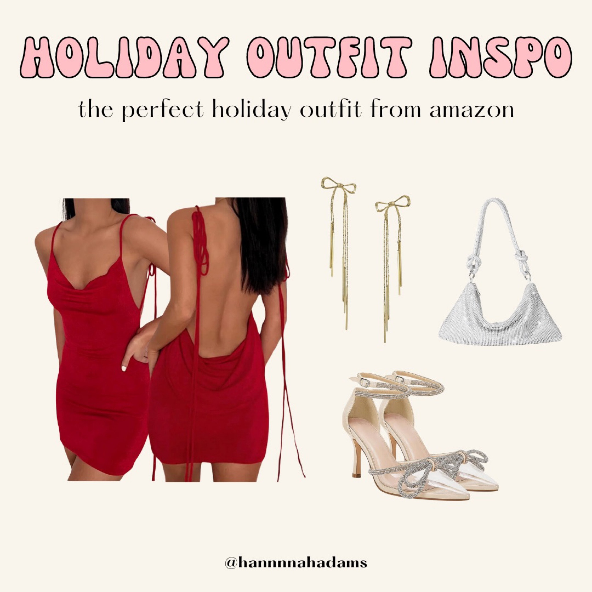 Holiday outfit idea from Amazon! Christmas party, holiday party, bow outfit, holiday dress

#LTKparties #LTKHoliday #LTKSeasonal