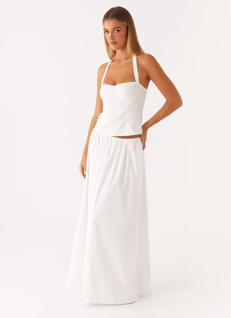 Cheryl Maxi Skirt - White | Peppermayo (Global)