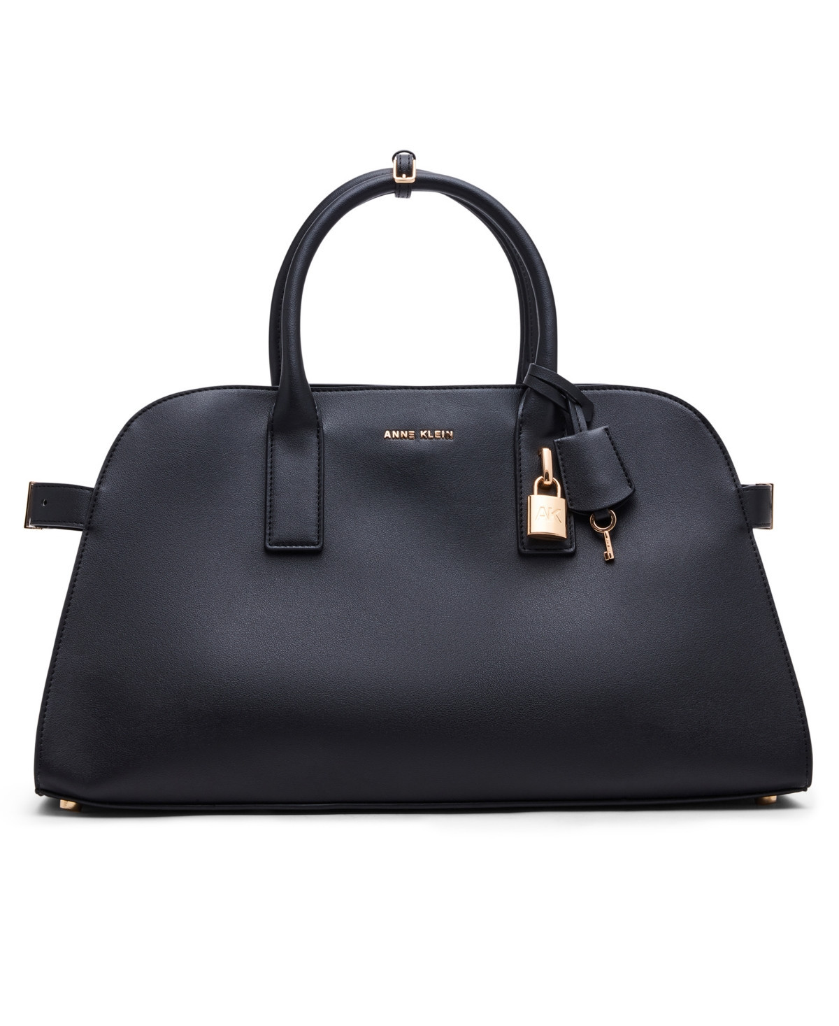 Anne Klein Convertible Strap Extra-Large Satchel Bag - Black | Macy's