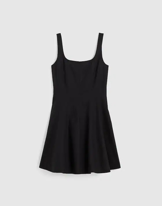 Seamed Open Squareneck Mini Dress | Madewell | Madewell