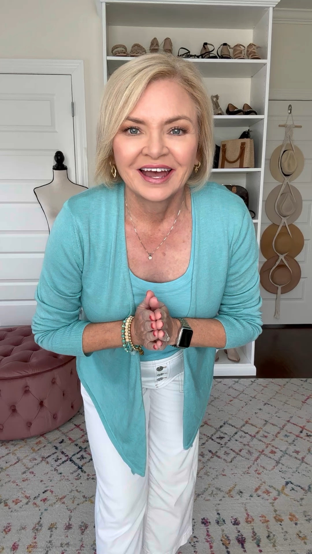 Real life OOTD! The 4-way cardigan from Nic & Zoe is such a wardrobe staple & great for summertime AC chill! These wide leg crops from Chico's have become a favorite of mine. They're soft & stretchy and just the right length. 
Wearing tee & cardigan in small, jeans in 0P

Petite
Summer outfit
Casual outfit
Business casual
Over 50
Chico's
Nic & Zoe

#LTKVideo #LTKOver40 #LTKStyleTip