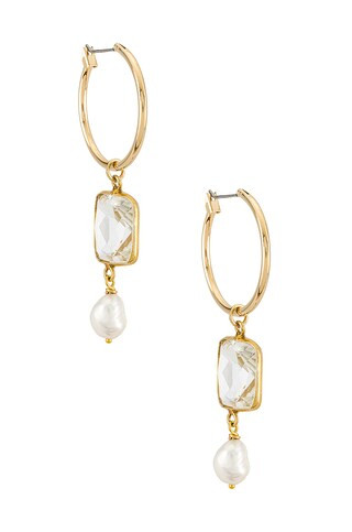 Vanessa Mooney The Celena Pearl Earrings in Gold from Revolve.com | Revolve Clothing (Global)