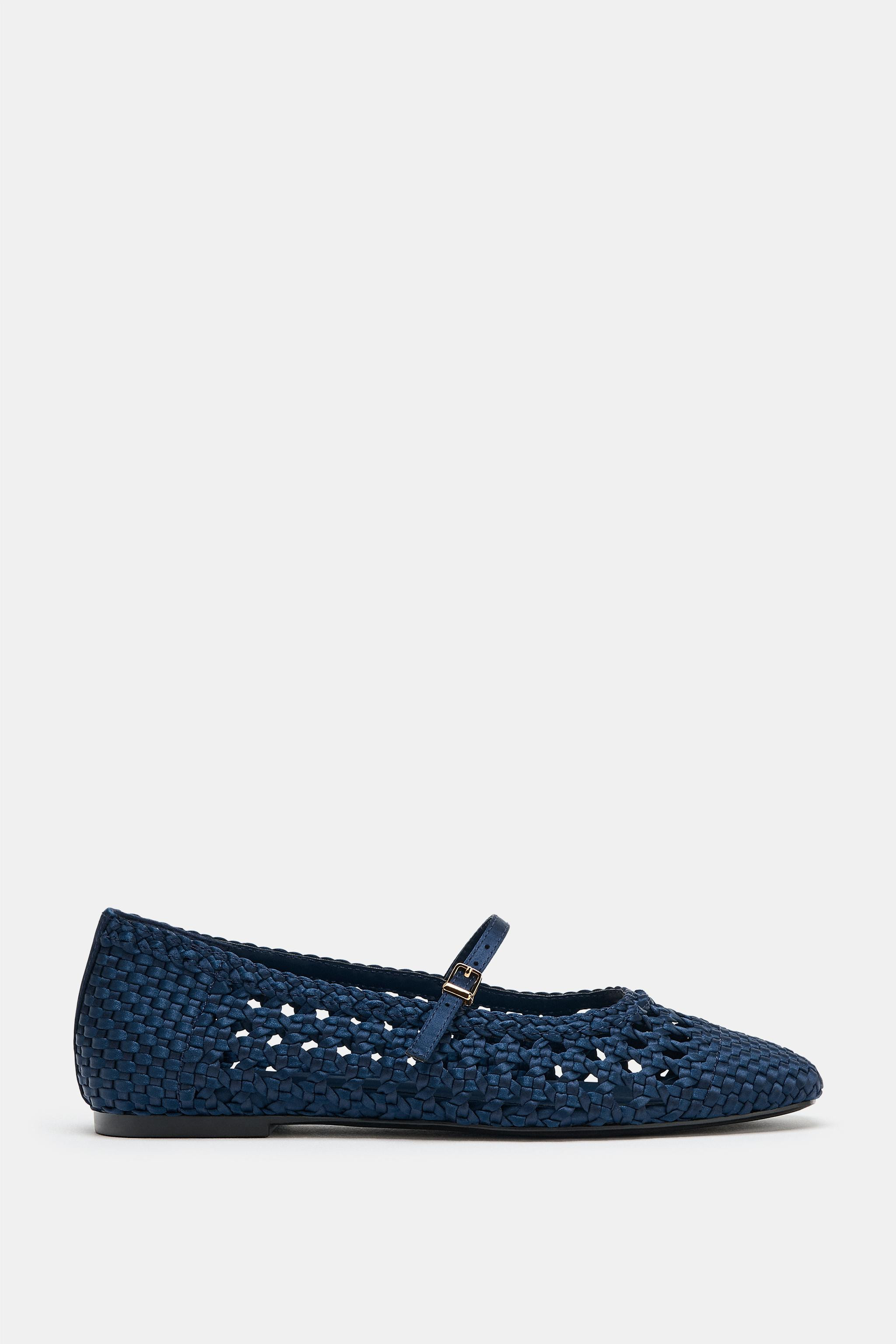 BRAIDED BUCKLE BALLET FLATS | Zara US