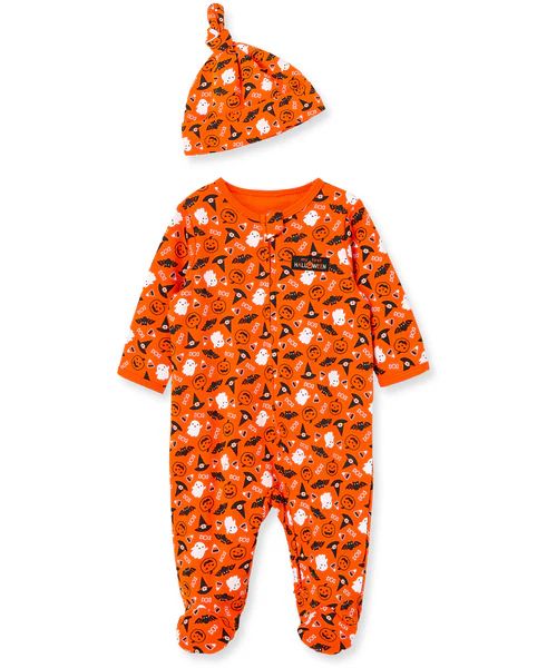 Halloween Footed One-Piece and Hat (NB-9M) | Little Me