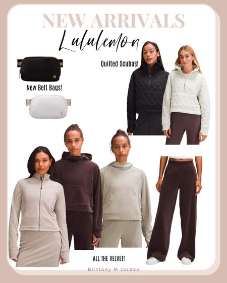 New at Lululemon! Look at that quilted pullover! And the velvet scuba and pants! 😍😍

Great gift idea for her. Gift idea for teen. Belt bag. Quilted pullover. Lululemon. Mom style. Size 6 petite. Christmas gift 

#LTKGiftGuide #LTKU #LTKfindsunder100