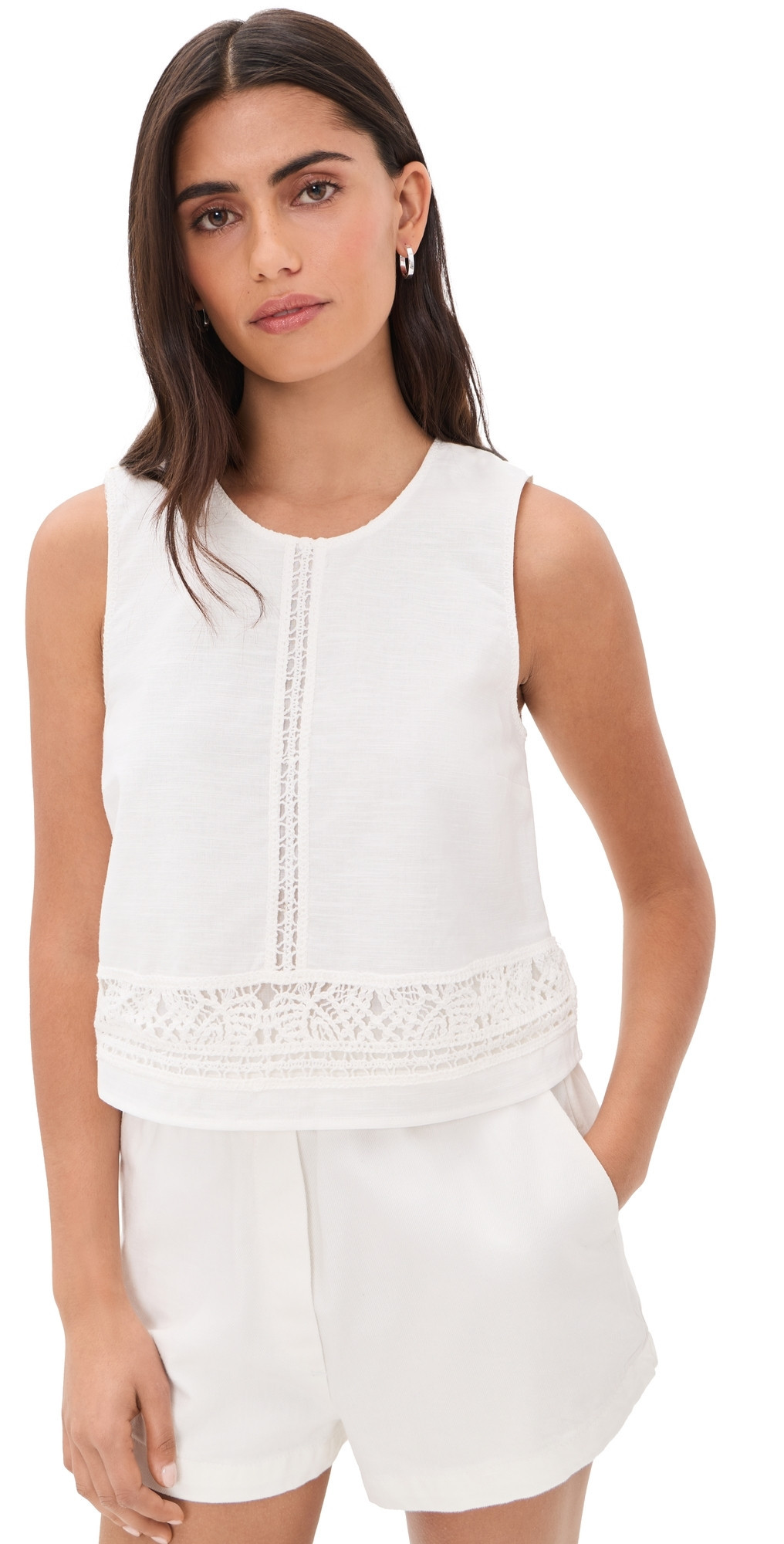 Z Supply Sloane Embroidered Blouse White M | Shopbop