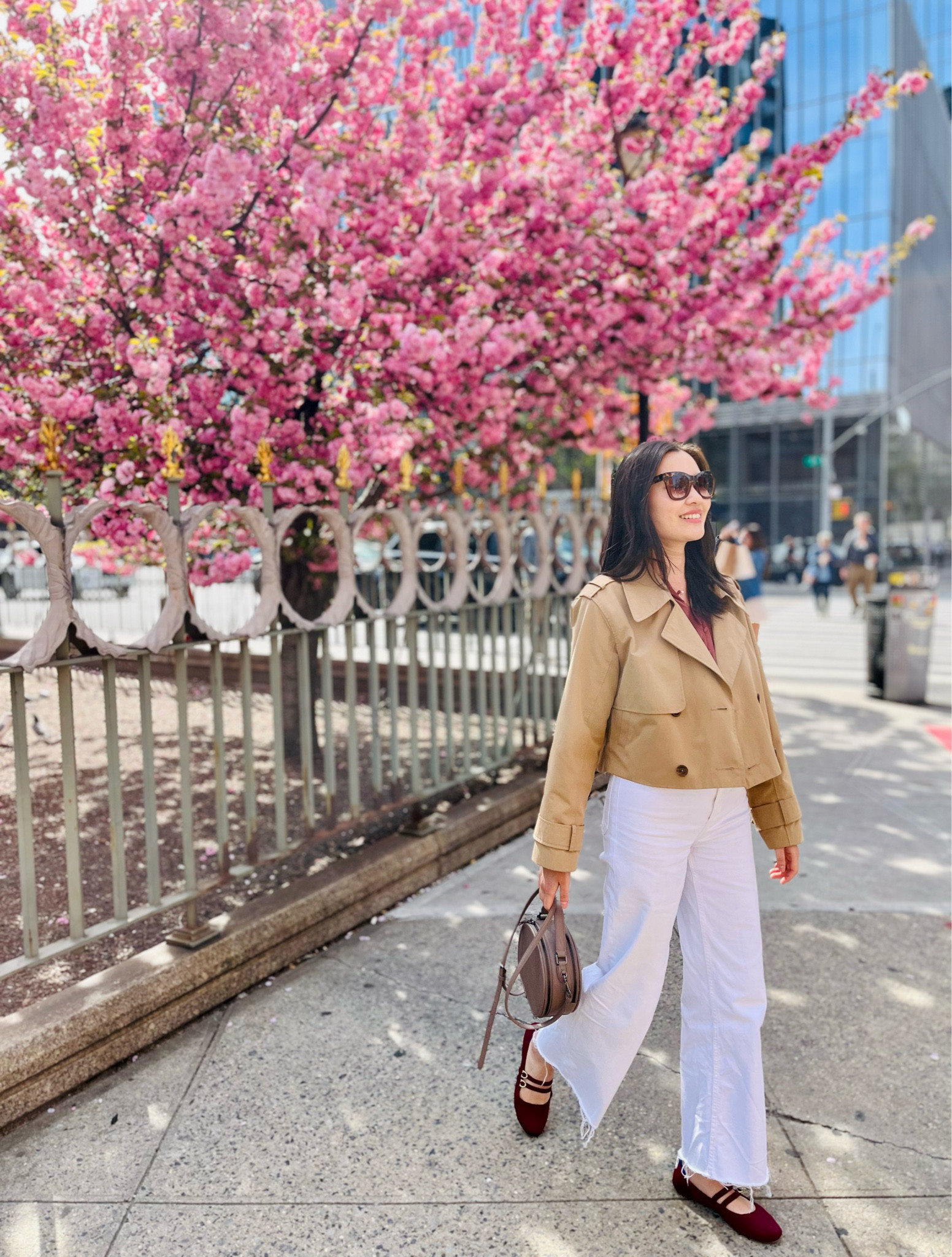 Cropped trench coat / wide leg jeans (US 2), Mary Jane flats - I normally wear 8, but sized down to 7.5.

#LTKShoeCrush #LTKStyleTip #LTKFindsUnder100