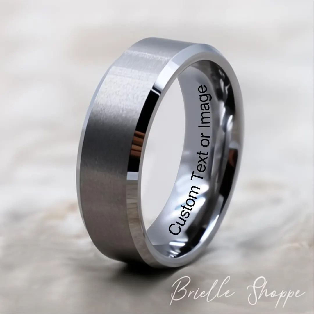 Tungsten Ring, Men's Tungsten Wedding Band, Men's Tungsten Ring, Tungsten Band, Tungsten, Men's T... | Etsy (US)