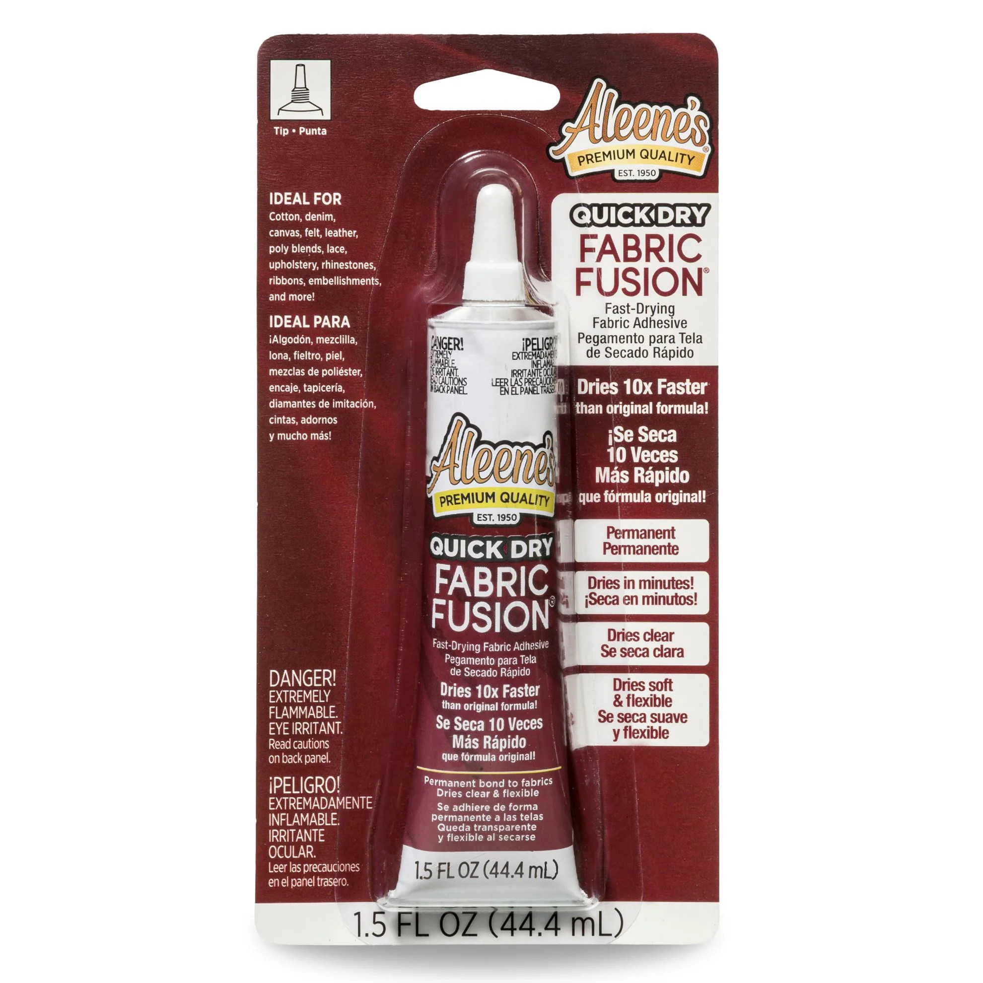 Aleene's Quick Dry 1.5 fl. oz. Fabric Fusion Glue - Fast No-Sew Adhesive for Crafts & Clothing | Walmart (US)