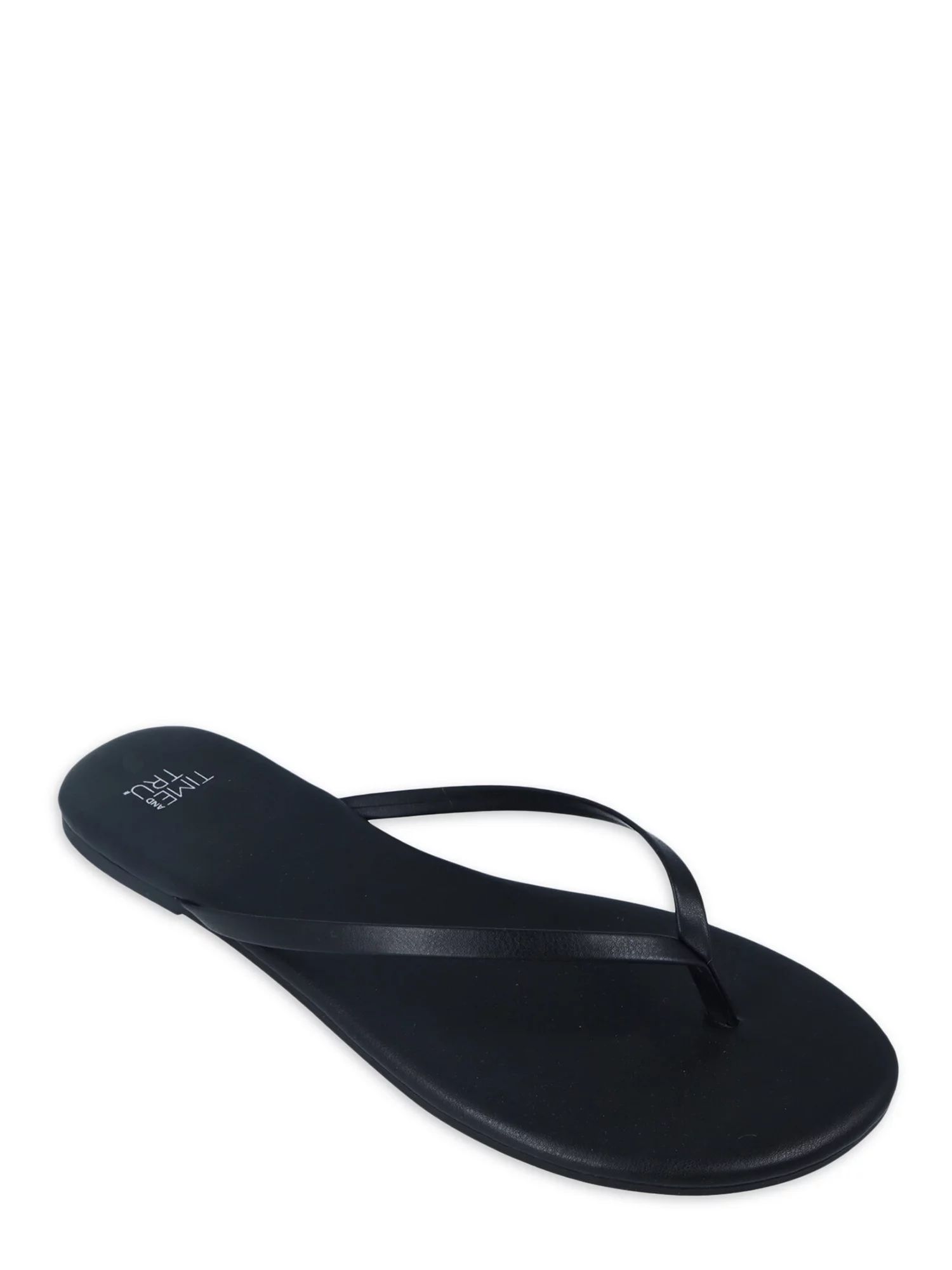 Time and Tru Women's Barely There Thong Sandals, Wide Width Available | Walmart (US)