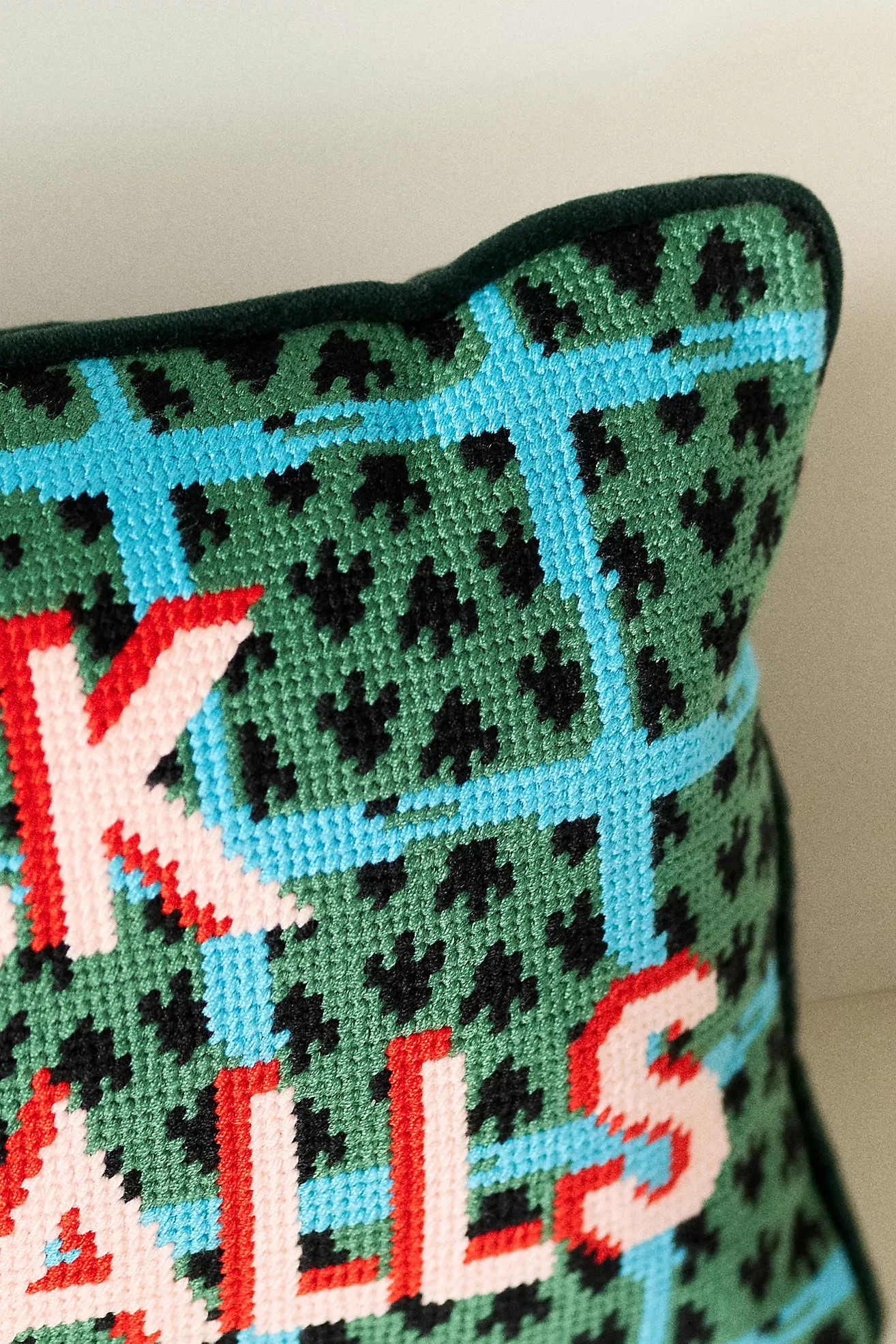 Furbish Studio Holiday Petite Needlepoint Pillow | Anthropologie (US)