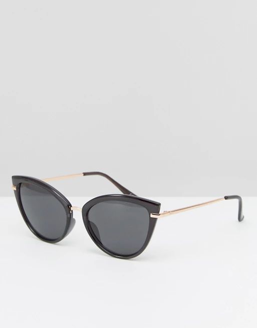 ASOS Metal Bridge Cat Eye Sunglasses With Rose Gold | ASOS US