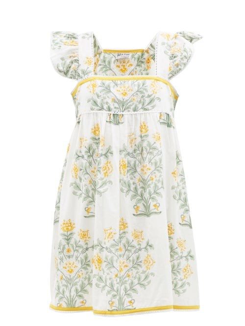 Juliet Dunn - Floral-print Cotton Mini Dress - Womens - White Multi | Matches (US)