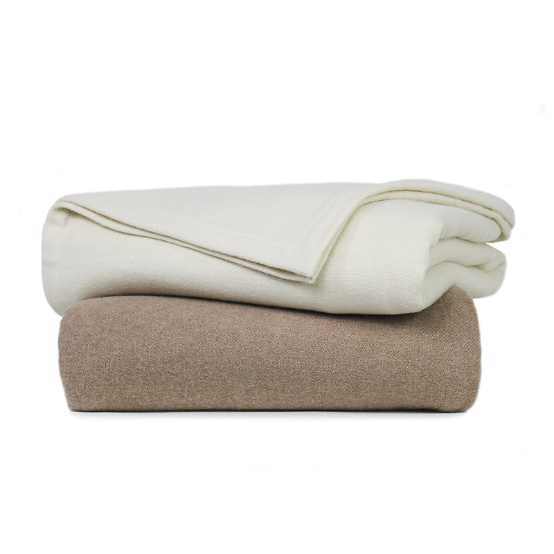 Cashmere Lambswool Blanket - Camel, King - Frontgate | Frontgate