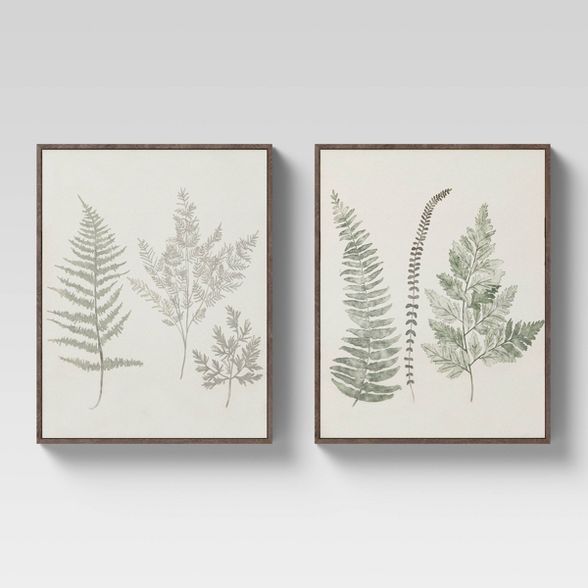 (Set of 2) 16" x 20" Ferns Framed Wall Art - Threshold™ | Target