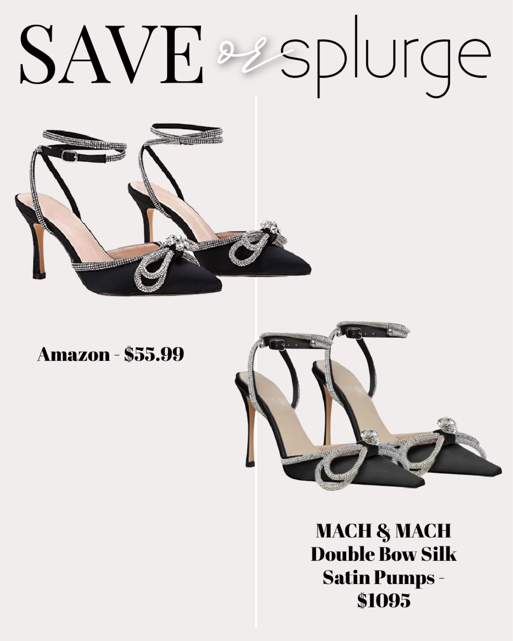 Save or splurge on the Mach & Mach bow tie pumps with this Amazon option! Save about 95% off! #ltkwedding #ltkworkwear #ltkcurves #ltkholiday #ltkgiftguide #ltkbeauty #savesplurge #lookforless 

#LTKshoecrush #LTKstyletip #LTKsalealert