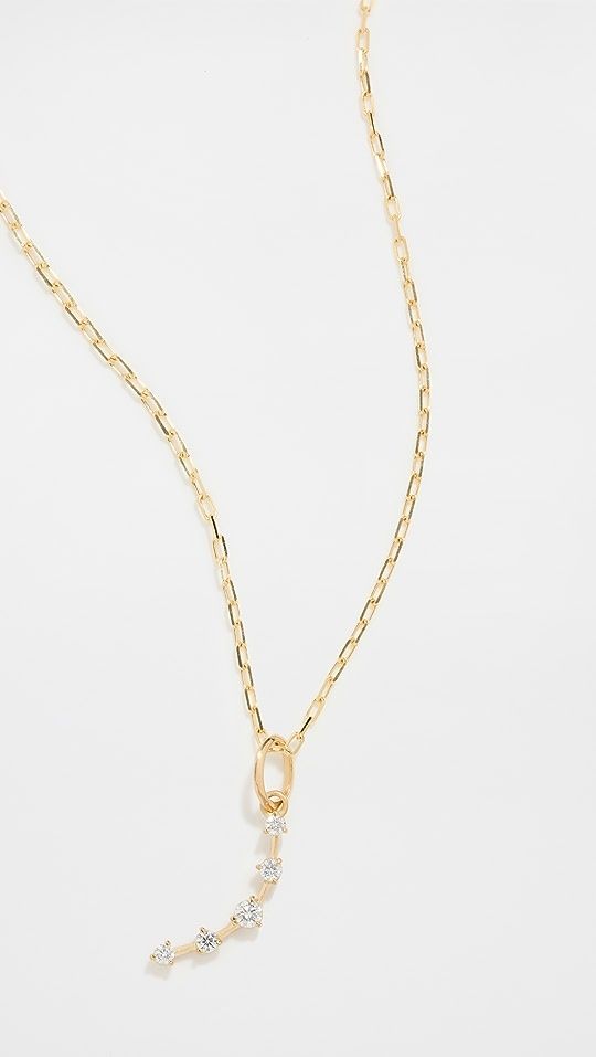 20k Mini Crescent Charm and Chain Necklace | Shopbop
