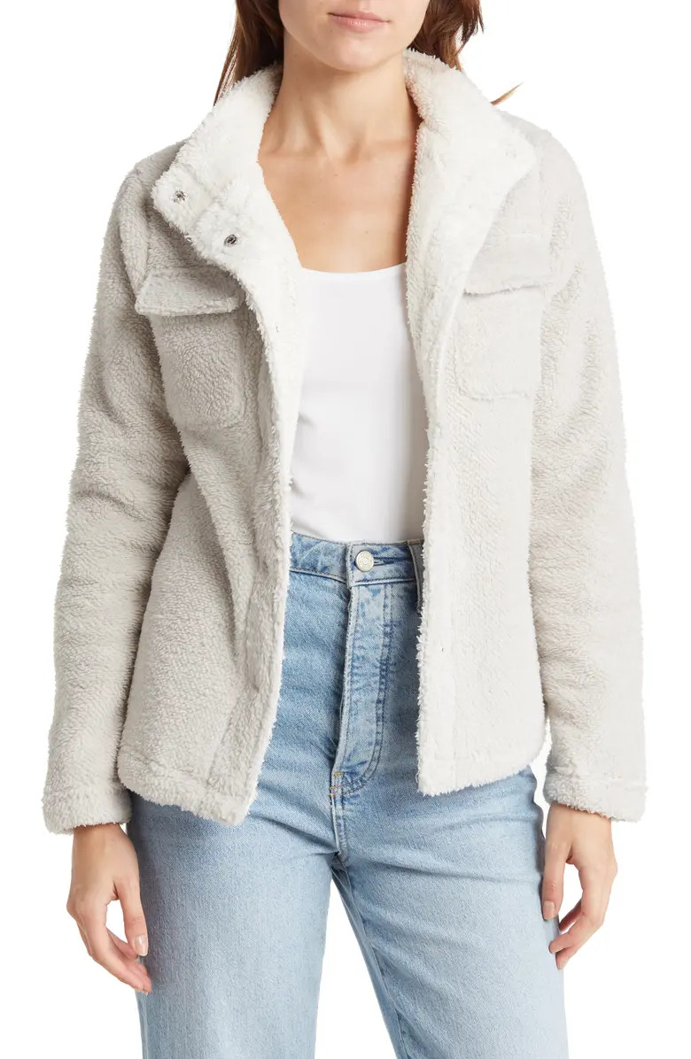 Olivia Sky Faux Shearling Fleece Shacket | Nordstromrack | Nordstrom Rack