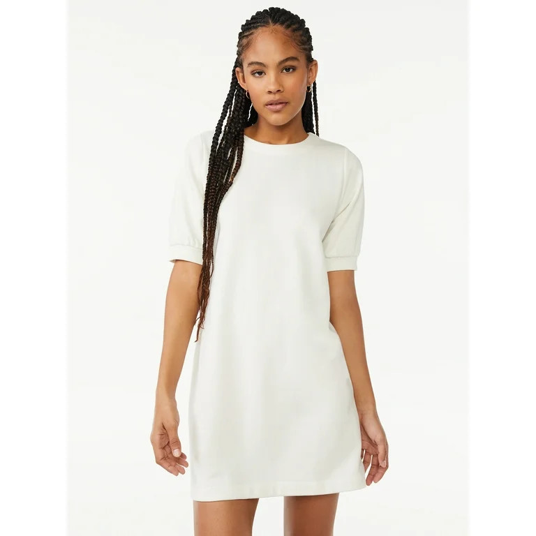 Free Assembly Women's Bow Back Mini Dress with Puff Sleeves | Walmart (US)