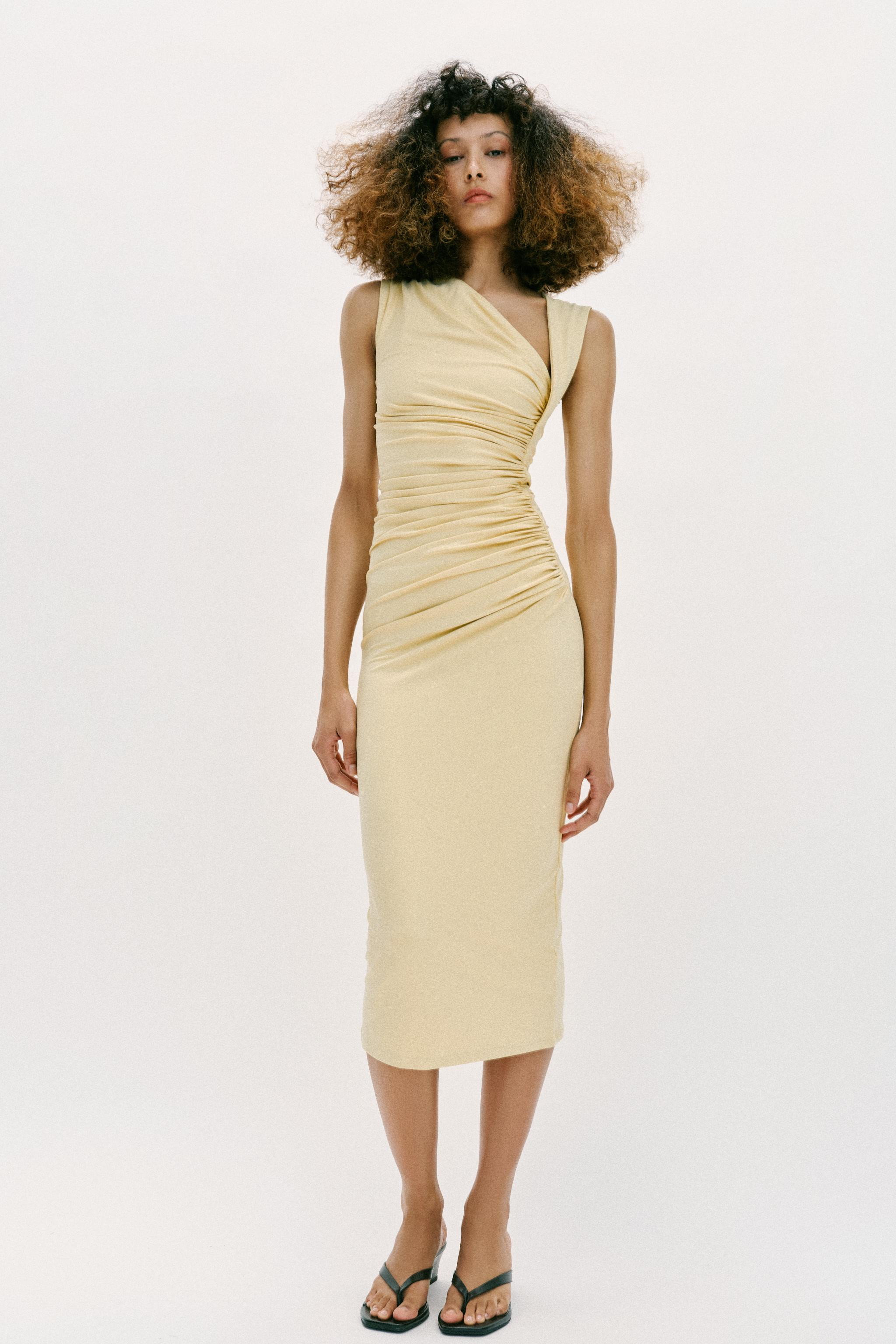 DRAPED MIDI DRESS | Zara US