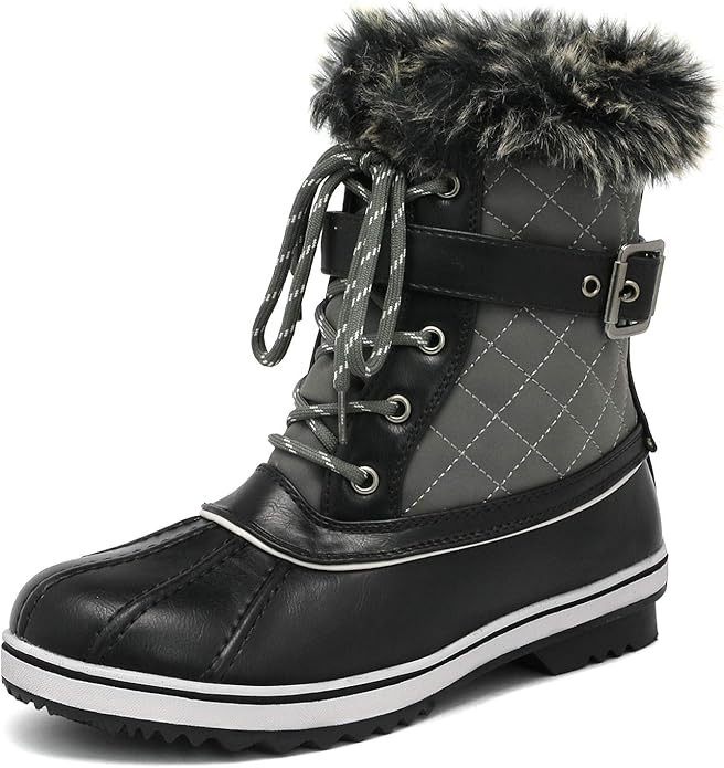 DREAM PAIRS Women's Mid Calf Winter Snow Boots | Amazon (US)