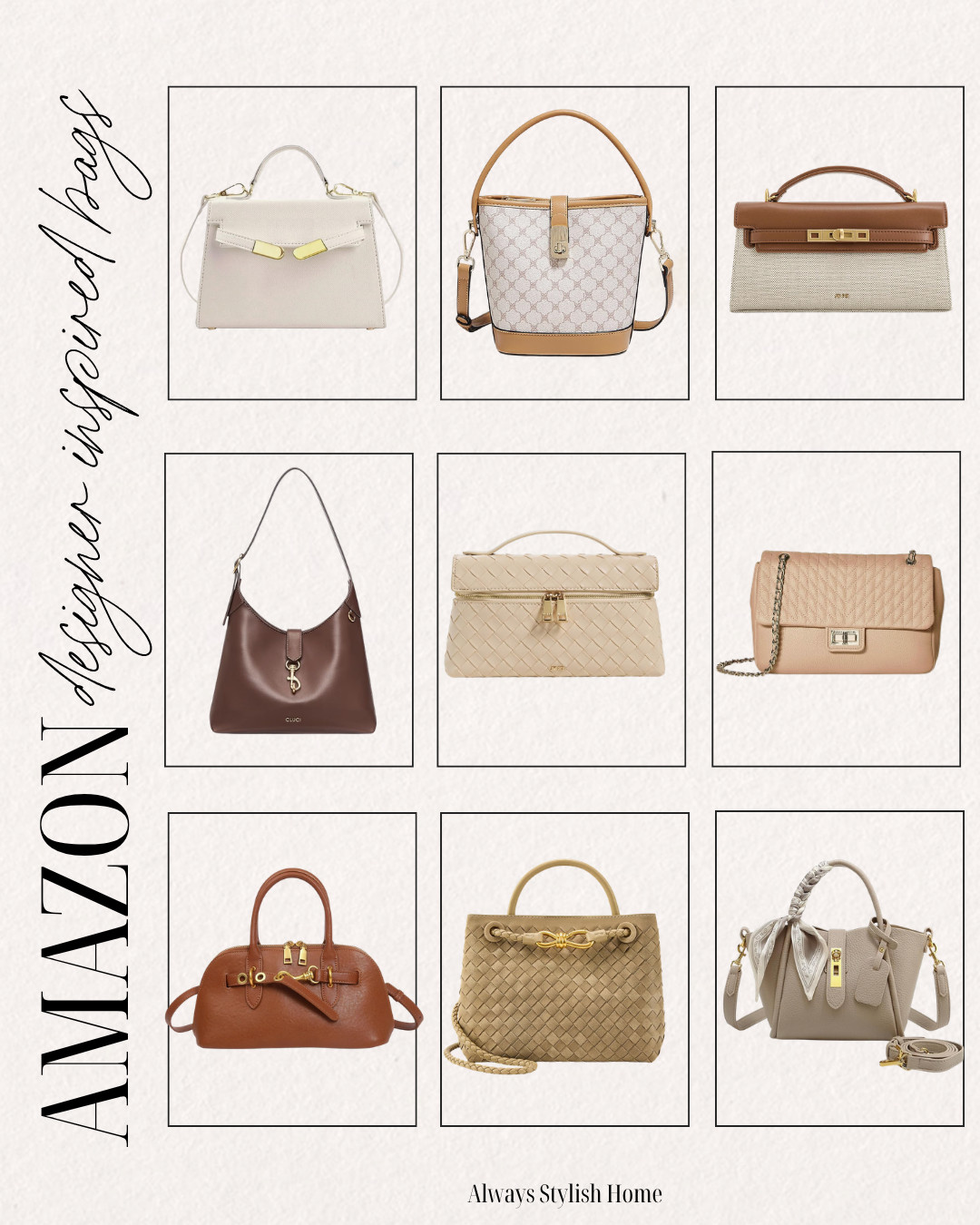 Check out these designer-inspired bags from Amazon that look high-end without the luxury price tag. From chic totes and structured handbags to trendy shoulder bags and everyday crossbodies, these Amazon bag finds elevate any outfit. Perfect if you love minimal, classic styles and affordable designer-inspired accessories.

#amazonbags #amazonfashionfinds #designerinspired #affordableluxury #handbagstyle #amazonstyle #everydaybags #chicaccessories #fashionfinds #ltkfashion 

 #LTKootd #LTKSeasonal #LTKWorkwear