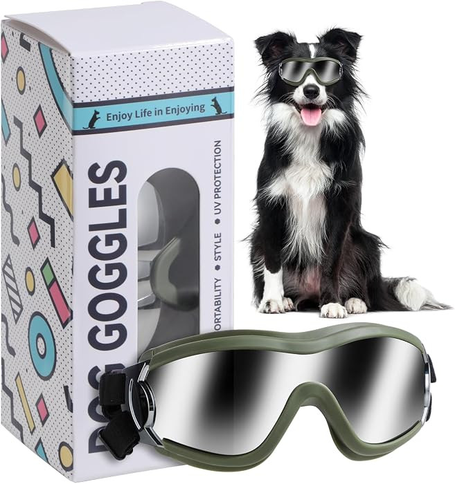 Dog Sunglasses Goggles, UV Wind Dust Fog Protection Pet Glasses Eye Wear Protection with Adjustab... | Amazon (US)