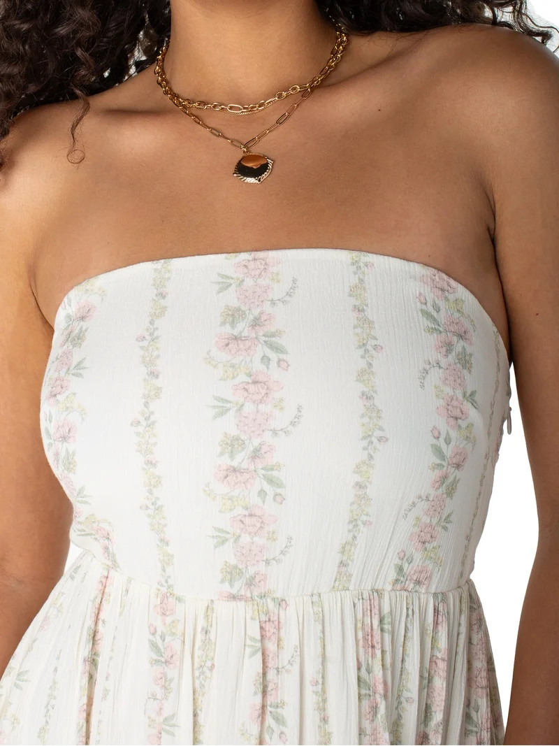 Bridgerton Celebrity Pink Women's Tie Back Midi Dress, Sizes XS-XXXL | Walmart (US)