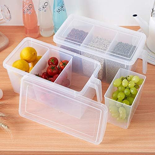 MineSign Plastic Storage Containers Square Handle Food Storage Organizer Boxes with Lids for Refr... | Amazon (US)