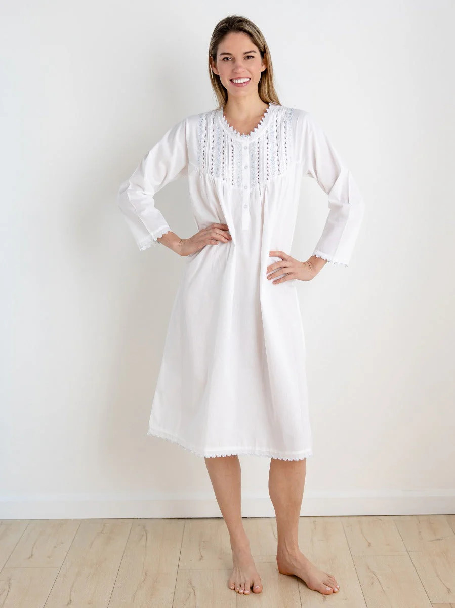 Emily Nightgown - Jacaranda Living White Cotton Nightgown | Jacaranda Living
