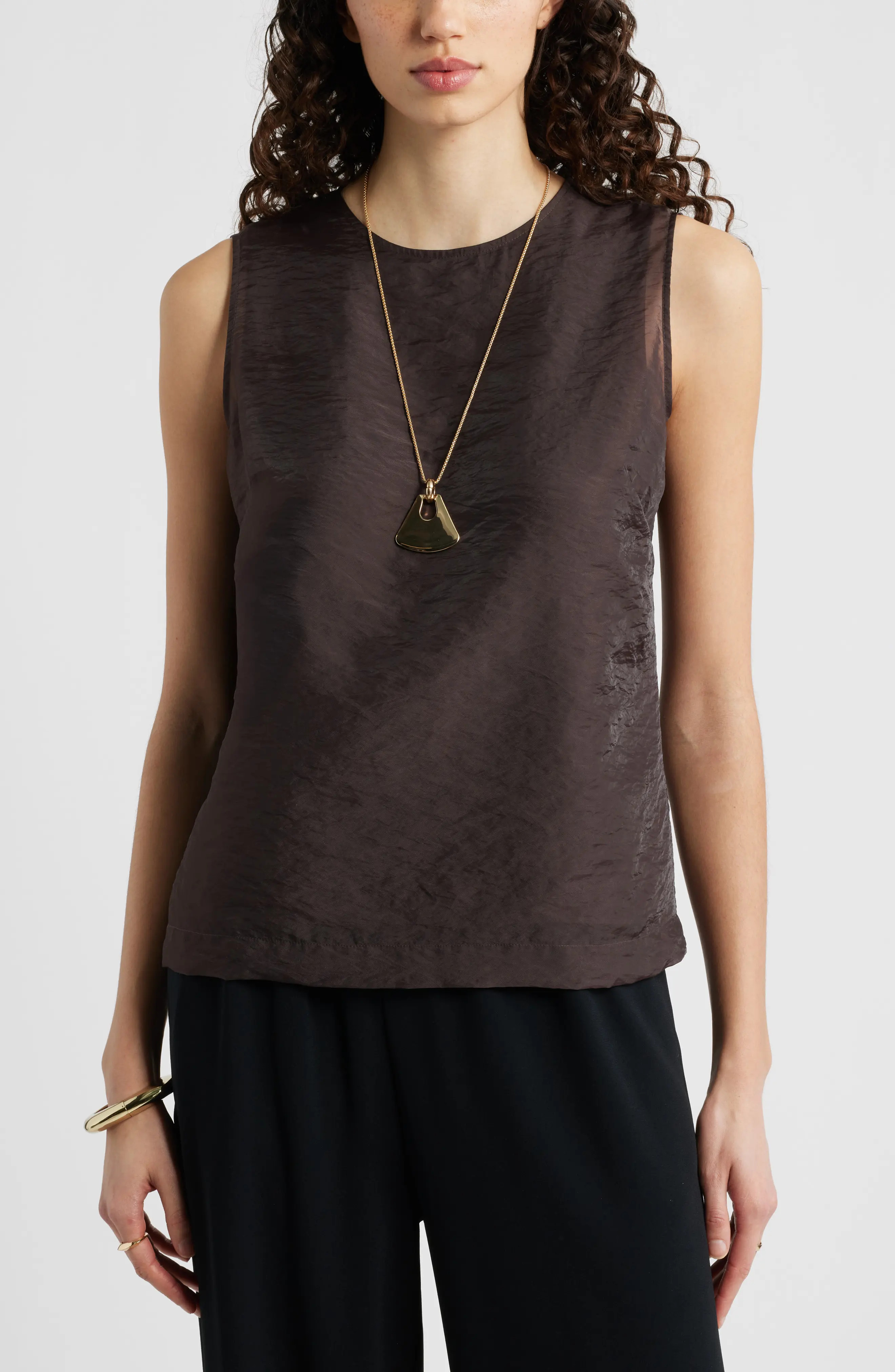 Sleeveless Organza Shell Top (Women) | Nordstrom | Nordstrom