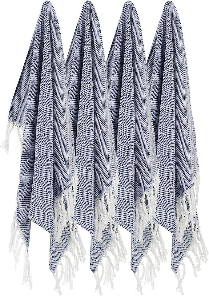 100% Cotton Hand Face Head Guest Gym Towel Set Washcloth Kitchen Tea Towel Dish Cloth Set of 4 Da... | Amazon (US)