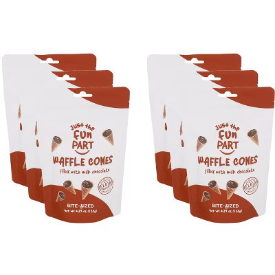 Just the Fun Part Waffle Cones filled with Milk Chocolate - Case of 6 - 4.23 oz | Target