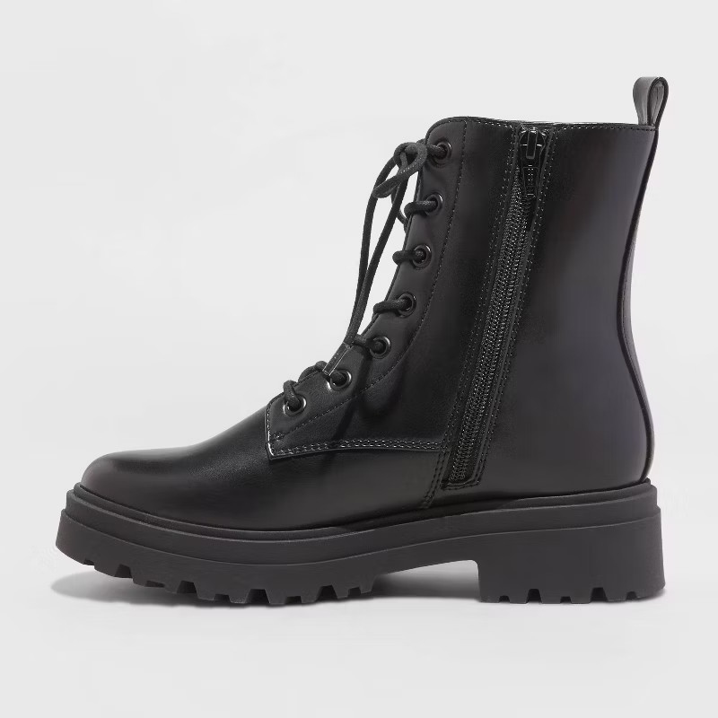 Women's Bridget Combat Boots - A New Day™ Black 7 | Target