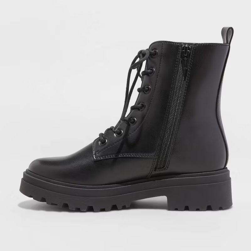 Women&#39;s Bridget Combat Boots - A New Day&#8482; Black 7 | Target