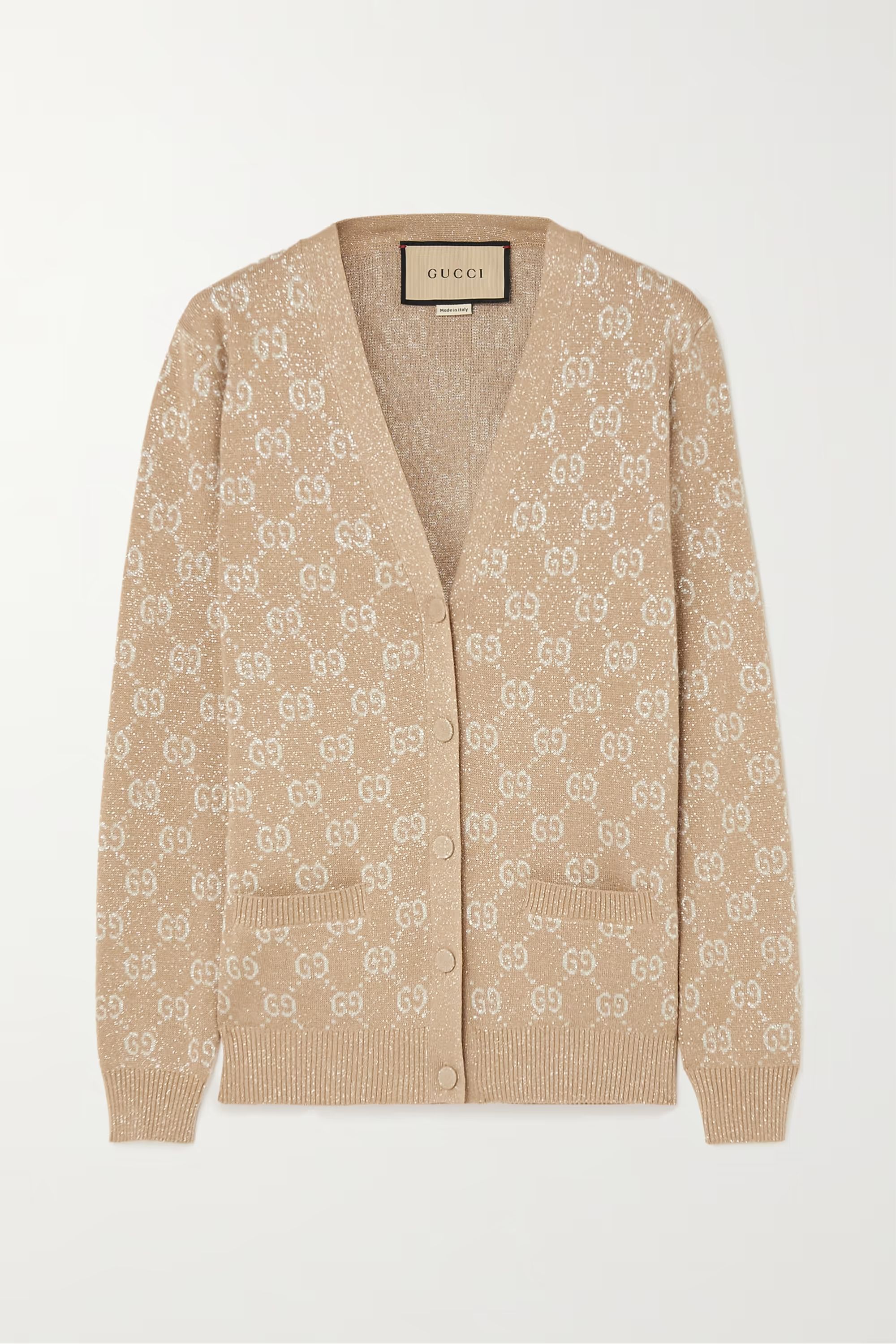 Metallic jacquard-knit cotton-blend cardigan | NET-A-PORTER (US)