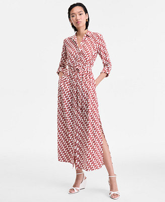 I.N.C. International Concepts Women's Printed Shirt Maxi Dress, Exclusively at Macy's - Macy's | Macy's