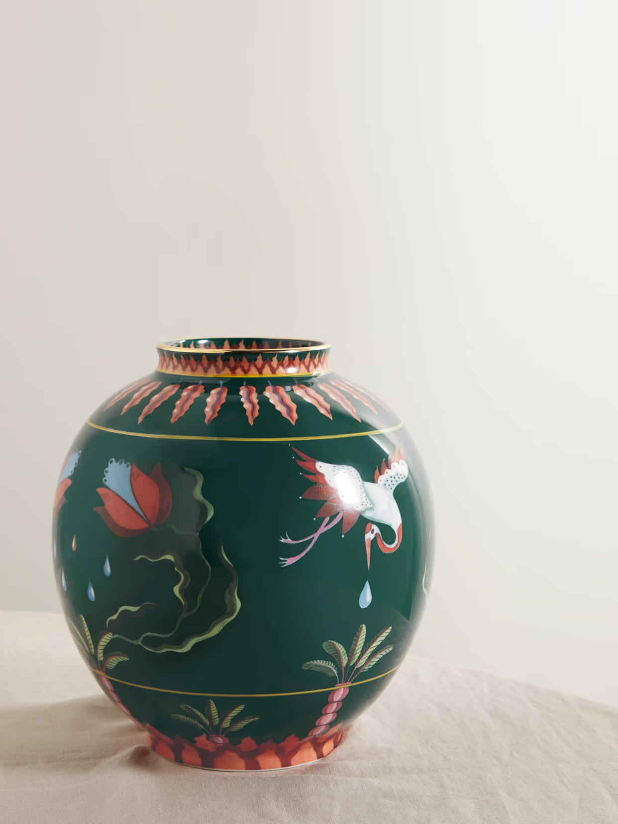 La DoubleJ - Bubble Gold-plated Porcelain Vase - Green | NET-A-PORTER (US)