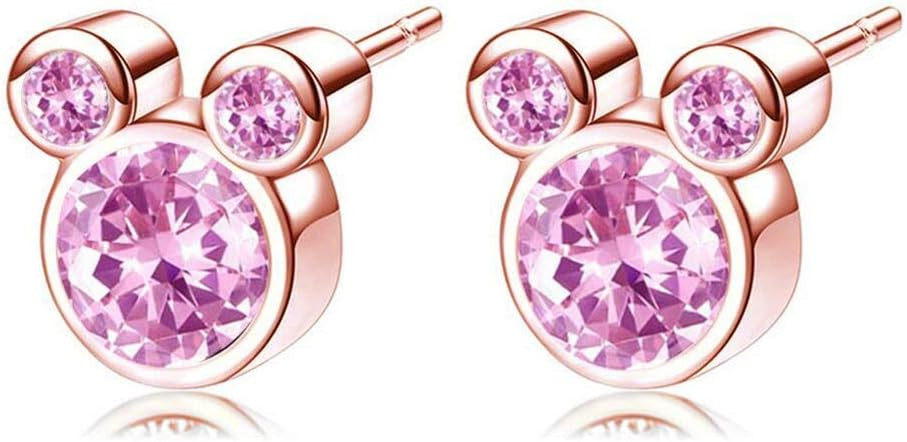 Stud Earring,S925 Silver Stud Earrings with Sparkling CZ Birthstone,Cute And Charm Stud Ear jewel... | Amazon (US)