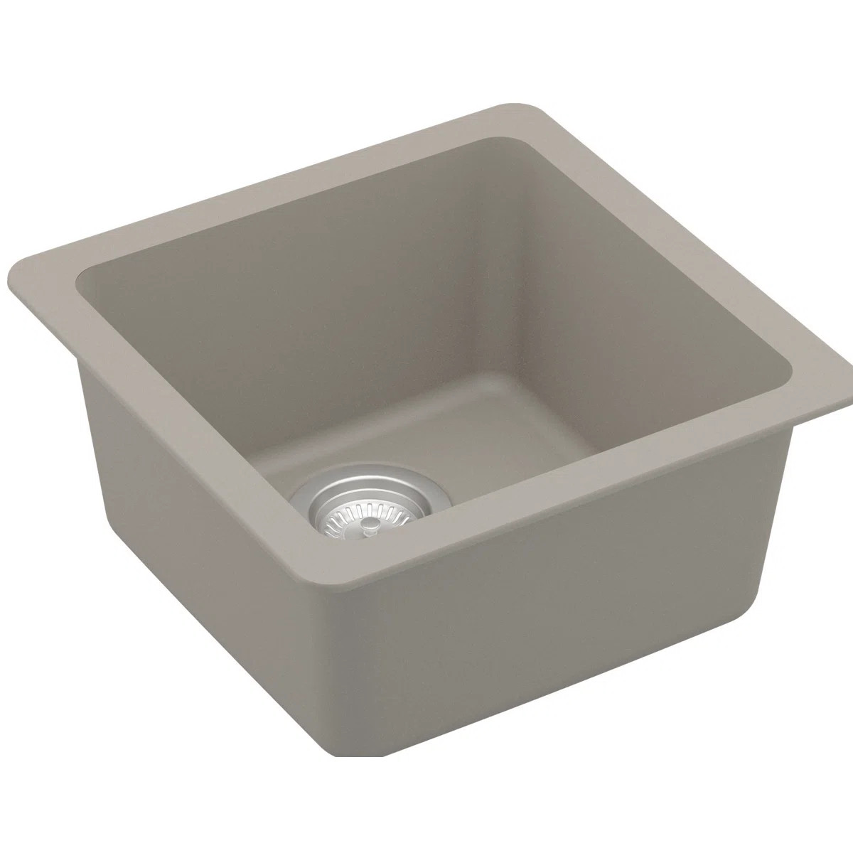 Karran Quartz 16-5/8'' X 16-5/8'' Undermount Bar Sink QU-690-CN | Wayfair North America