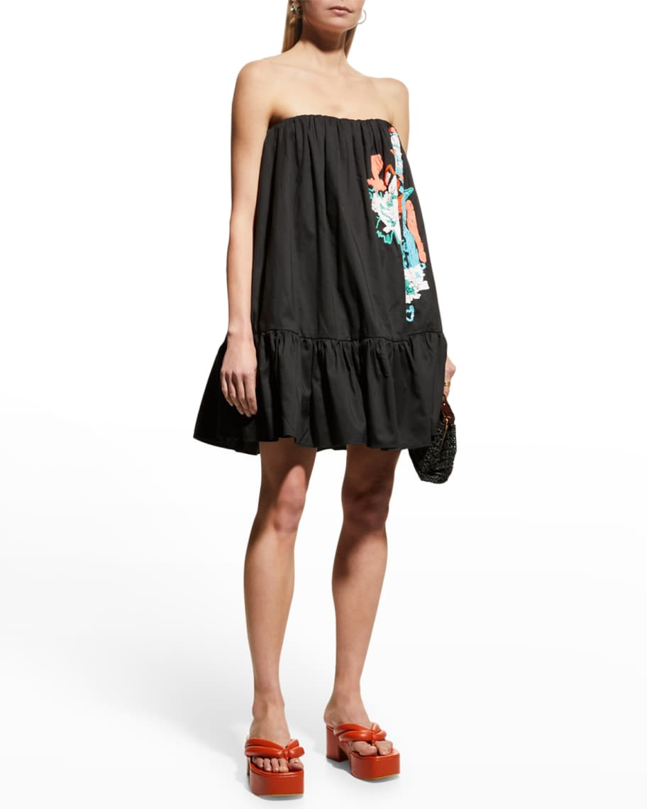 Tanya Taylor Vanessa Strapless Sequin-Embellished Mini Shift Dress | Neiman Marcus