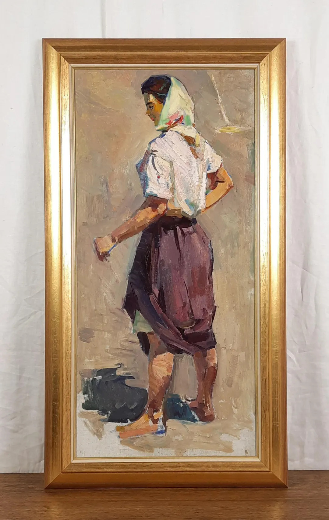 Female Portrait, Peasant Girl, Original Oil Painting, Ukrainian Artist - Etsy | Etsy (US)